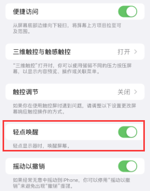 中和镇苹果授权维修站分享iPhone轻点无法唤醒怎么办 