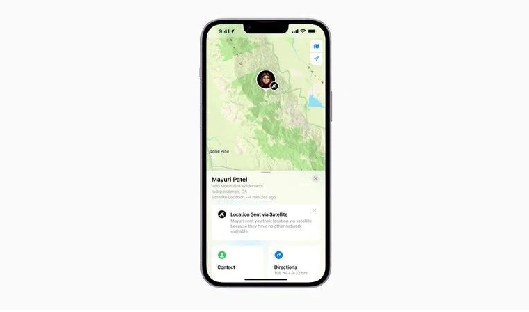 中和镇苹果14维修分享iPhone14系列中 FindMy功能通过卫星分享位置方法教程 